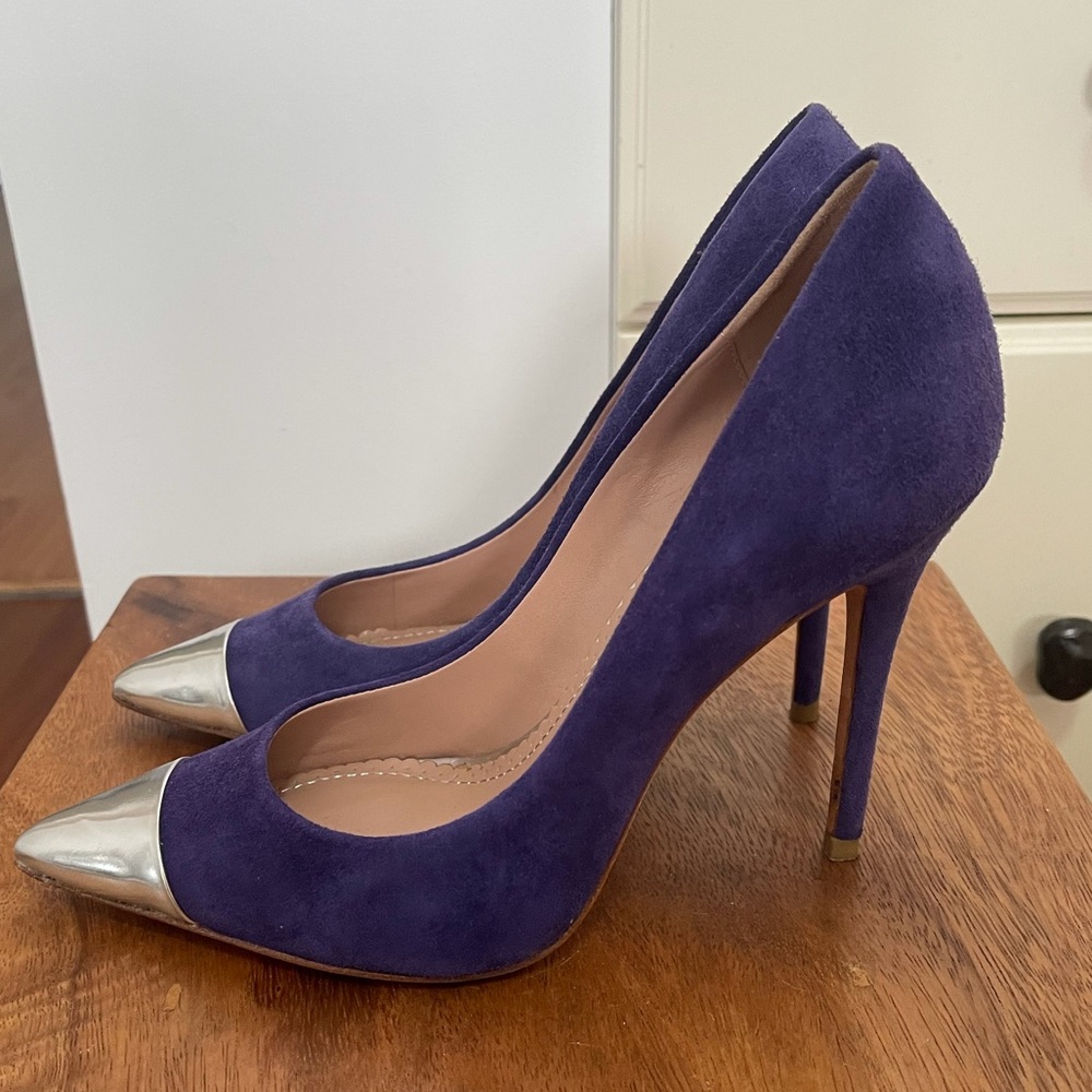 Stunning Jean-Michel Cazabat Purple Suede Heels
